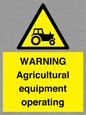 WM7006: WARNING Agricultural equipment operating