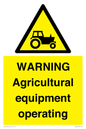 WM7006: WARNING Agricultural equipment operating