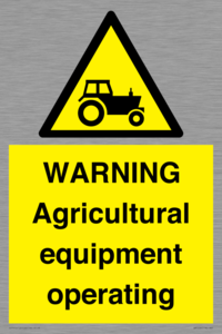 WM7006: WARNING Agricultural equipment operating