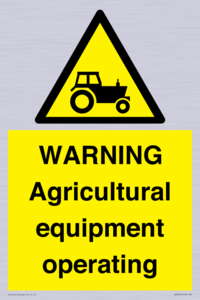 WM7006: WARNING Agricultural equipment operating