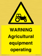 WM7006: WARNING Agricultural equipment operating