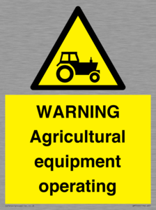 WM7006: WARNING Agricultural equipment operating