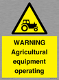 WM7006: WARNING Agricultural equipment operating