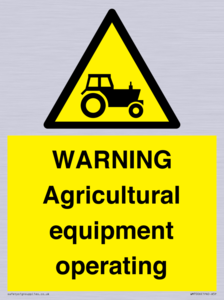 WM7006: WARNING Agricultural equipment operating