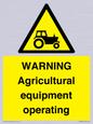 WM7006: WARNING Agricultural equipment operating