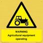 WM7006: WARNING Agricultural equipment operating
