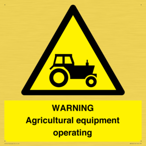 WM7006: WARNING Agricultural equipment operating