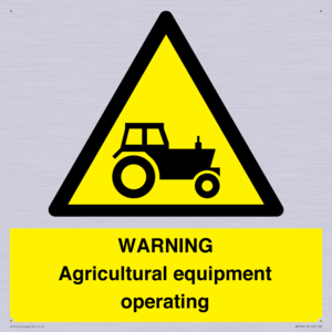 WM7006: WARNING Agricultural equipment operating