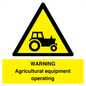 WM7006: WARNING Agricultural equipment operating