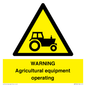 WM7006: WARNING Agricultural equipment operating