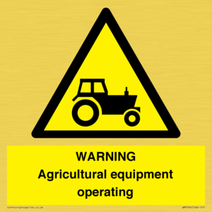 WM7006: WARNING Agricultural equipment operating