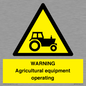 WM7006: WARNING Agricultural equipment operating