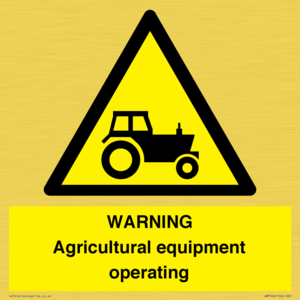 WM7006: WARNING Agricultural equipment operating