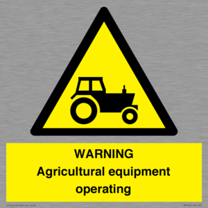 WM7006: WARNING Agricultural equipment operating