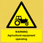 WM7006: WARNING Agricultural equipment operating