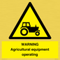 WM7006: WARNING Agricultural equipment operating