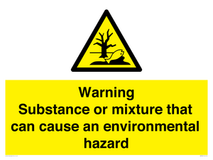 WM7802: Warning Substance or mixture that can cause an environmental hazard