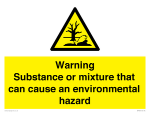 WM7802: Warning Substance or mixture that can cause an environmental hazard