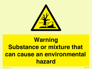 WM7802: Warning Substance or mixture that can cause an environmental hazard