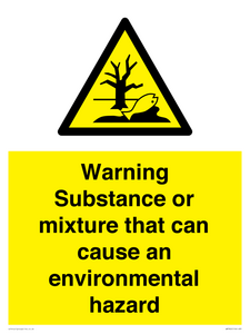WM7802: Warning Substance or mixture that can cause an environmental hazard