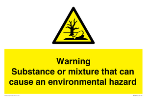 WM7802: Warning Substance or mixture that can cause an environmental hazard