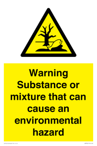 WM7802: Warning Substance or mixture that can cause an environmental hazard
