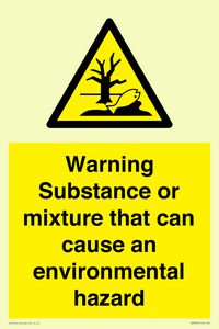 WM7802: Warning Substance or mixture that can cause an environmental hazard