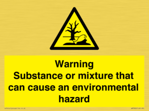 WM7802: Warning Substance or mixture that can cause an environmental hazard