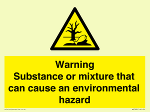 WM7802: Warning Substance or mixture that can cause an environmental hazard