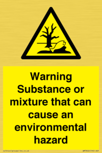 WM7802: Warning Substance or mixture that can cause an environmental hazard