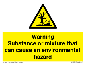 WM7802: Warning Substance or mixture that can cause an environmental hazard