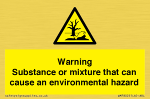 WM7802: Warning Substance or mixture that can cause an environmental hazard