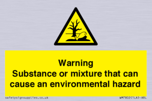 WM7802: Warning Substance or mixture that can cause an environmental hazard