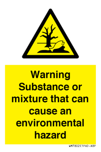 WM7802: Warning Substance or mixture that can cause an environmental hazard
