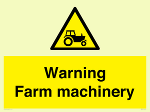 WM7818: Warning Farm machinery