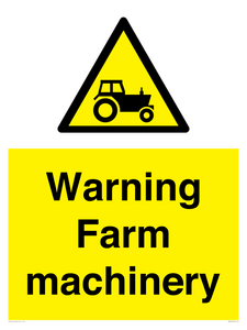 WM7818: Warning Farm machinery
