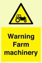 WM7818: Warning Farm machinery