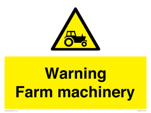 WM7818: Warning Farm machinery