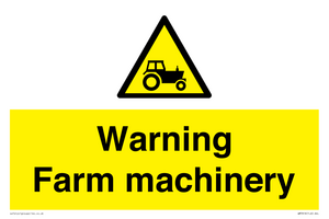 WM7818: Warning Farm machinery