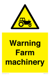 WM7818: Warning Farm machinery