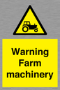 WM7818: Warning Farm machinery