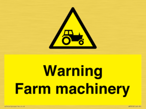 WM7818: Warning Farm machinery