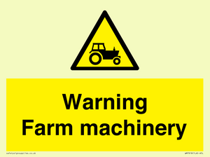 WM7818: Warning Farm machinery