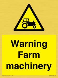 WM7818: Warning Farm machinery