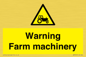 WM7818: Warning Farm machinery
