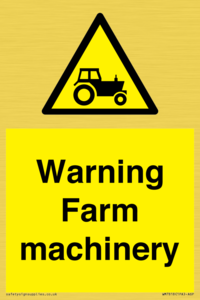 WM7818: Warning Farm machinery