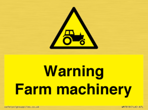 WM7818: Warning Farm machinery