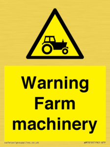 WM7818: Warning Farm machinery