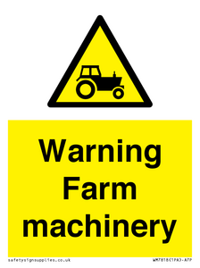 WM7818: Warning Farm machinery