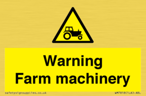 WM7818: Warning Farm machinery